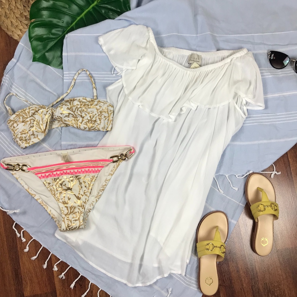 Hinge White Swimsuit Cover Up - NWT